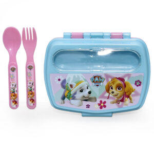 Stor Funny Sandwich Box With Cutlery Paw Patrol Girl