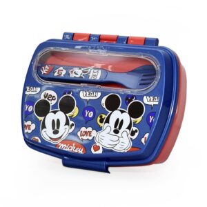 Disney Stor Funny Sandwich Box With Cutlery Mickey It's A Mickey Thing